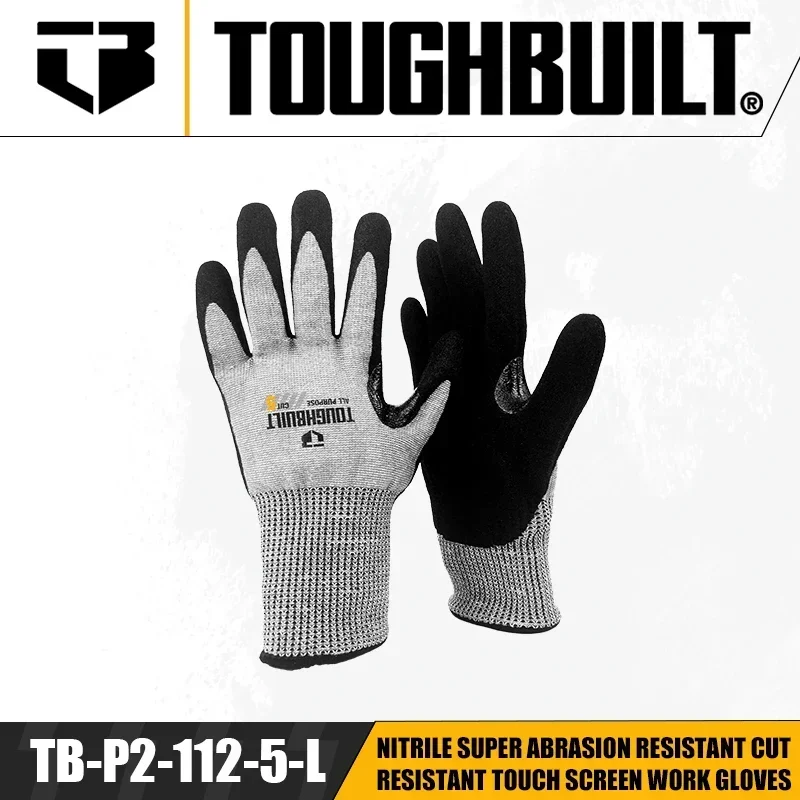 Nitrile Mechanic Glove - TOUGHBUILT TB-P2-112-5-L/S/M Нитриловые рабочие перчатки с