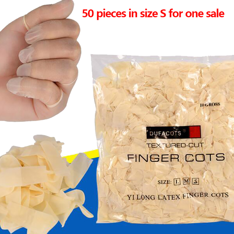 Latex Disposable Glove - 50 шт./упак. Одноразовые латексные напальчники, резиновые,