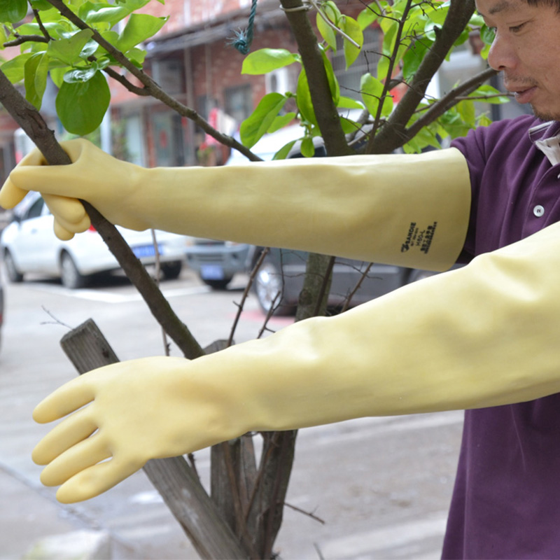 Dish Glove Rubber - Длинная резиновая Толстая латексная Чистящая посуда