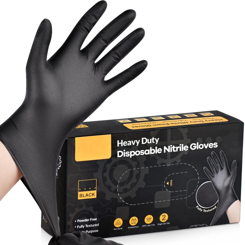 Nitrile Mechanic Glove - 20 шт. черные одноразовые нитриловые перчатки