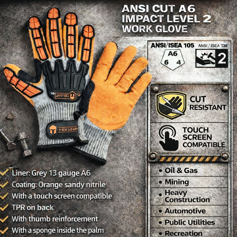 Nitrile Mechanic Glove - Рабочие перчатки NMSafety с защитой от