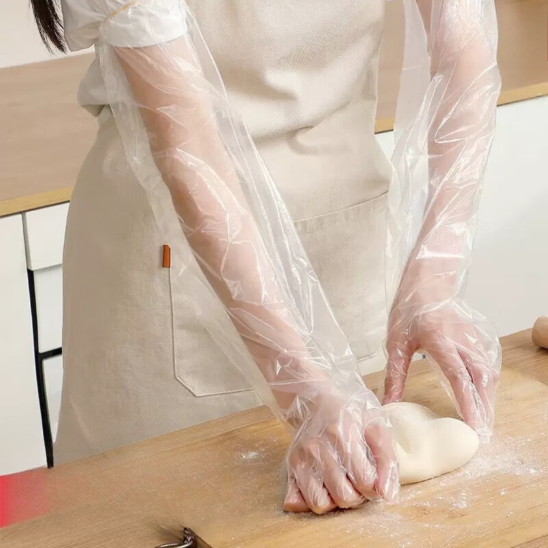 Rubber Glove Cleaning - 30 шт. одноразовых удлиненных перчаток-рукавов из