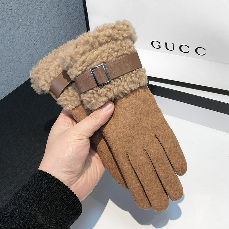 Wool Glove Lined - Женские зимние перчатки, утолщенные теплые меховые