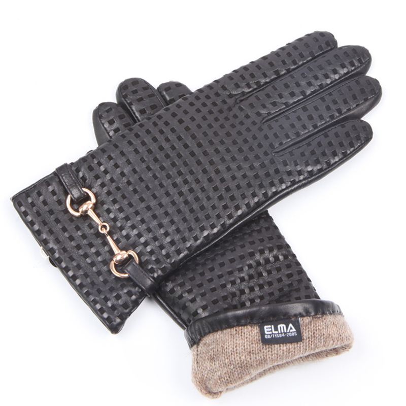 Wool Glove Lined - Осенне-зимние перчатки из натуральной кожи, женские