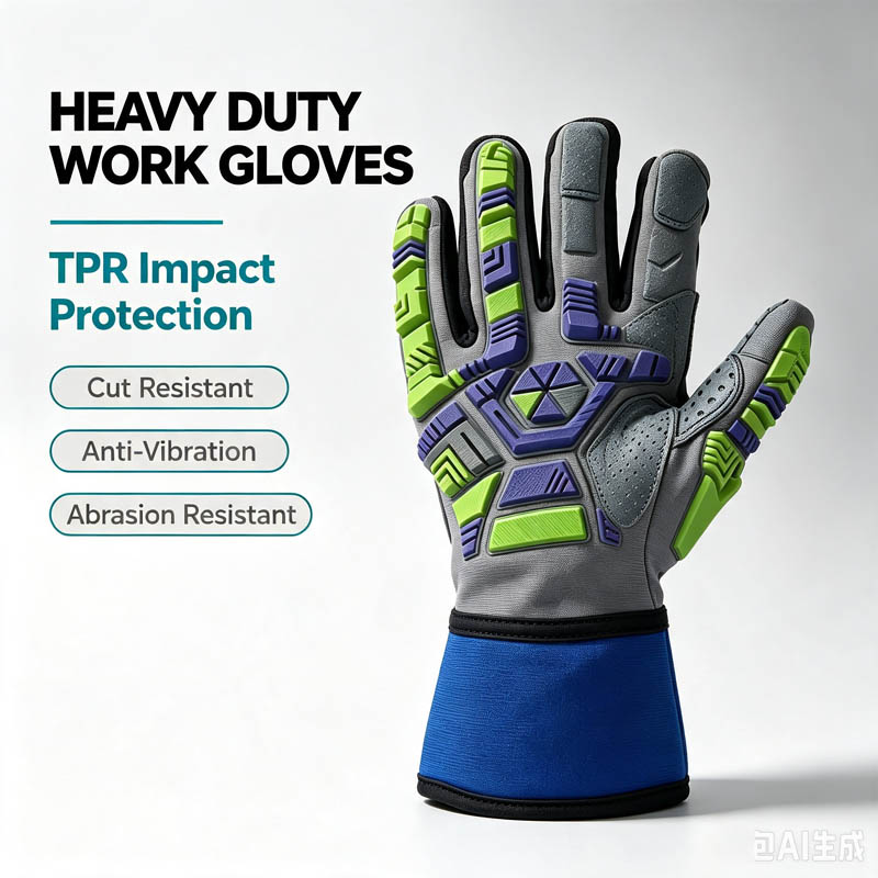 Work Glove Impact - Сверхмощные рабочие защитные перчатки, ударопрочность TPR,