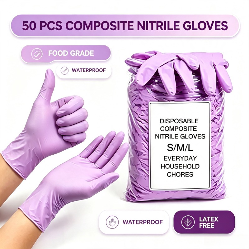 Exam Glove Nitrile - 50 шт. одноразовых нитриловых перчаток для