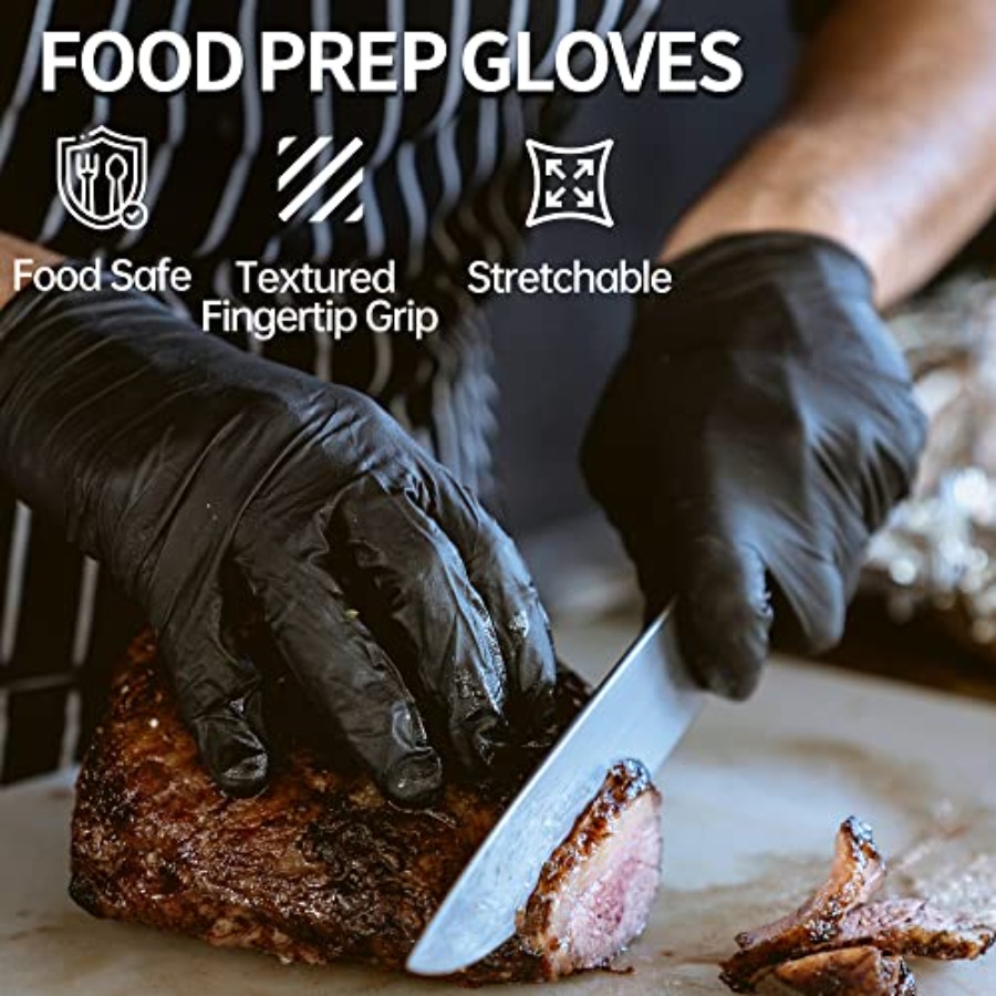 Медицинские черные нитриловые  – обзор и цена Exam Glove Nitrile