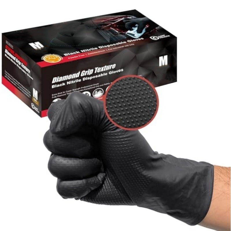 Прочные черные нитриловые перч – обзор и цена Nitrile Mechanic Glove