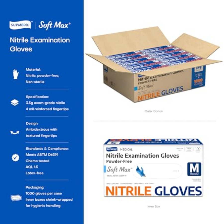 Медицинский Soft Max ™   Нитри – обзор и цена Exam Glove Nitrile