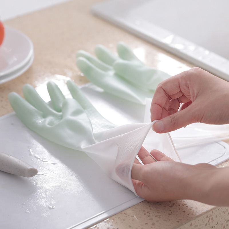 Двухцветные перчатки для мытья – обзор и цена Dish Glove Rubber