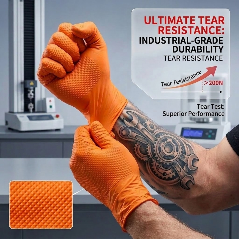 Прочные оранжевые нитриловые п – обзор и цена Nitrile Mechanic Glove