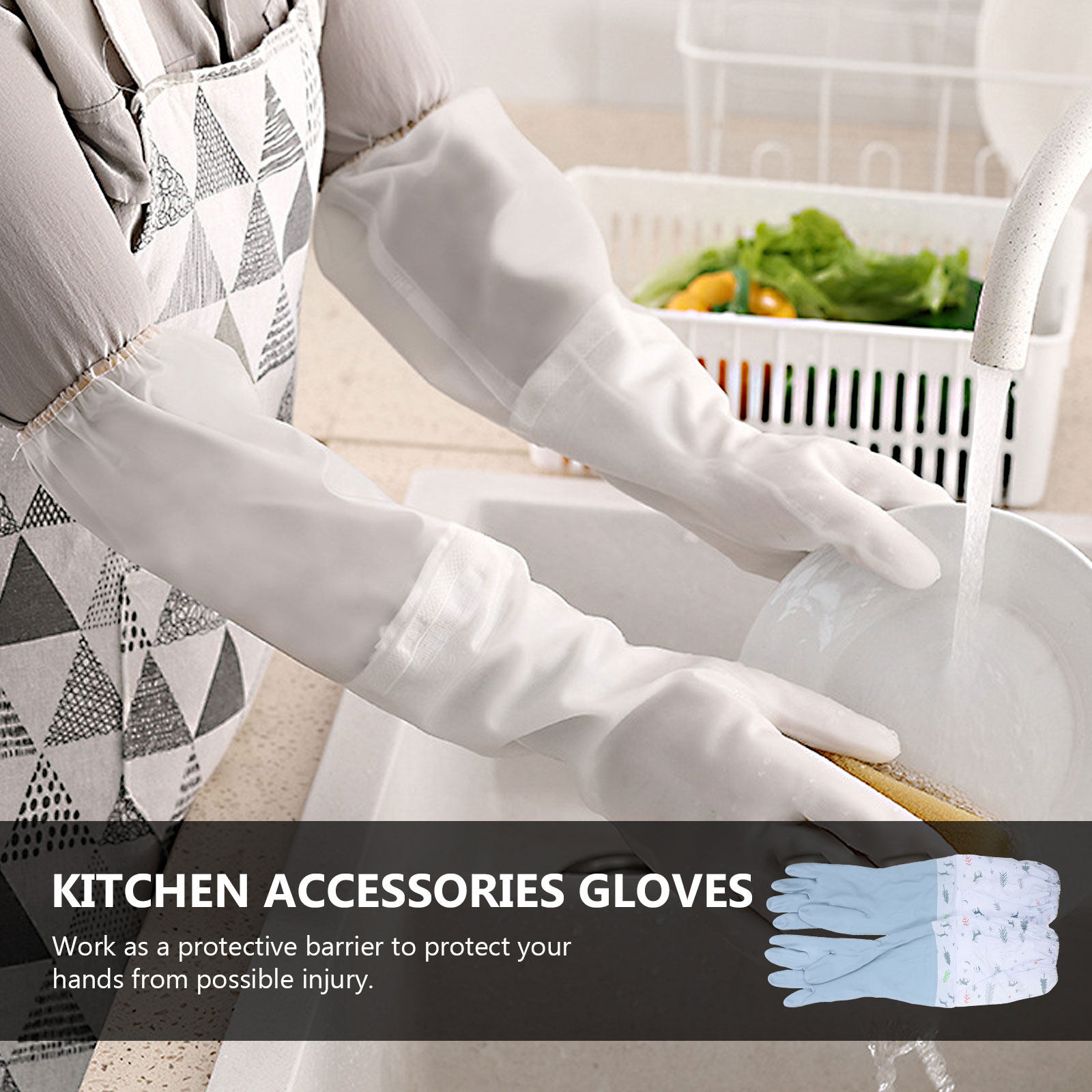 2 пары перчаток для уборки, во – обзор и цена Dish Glove Rubber