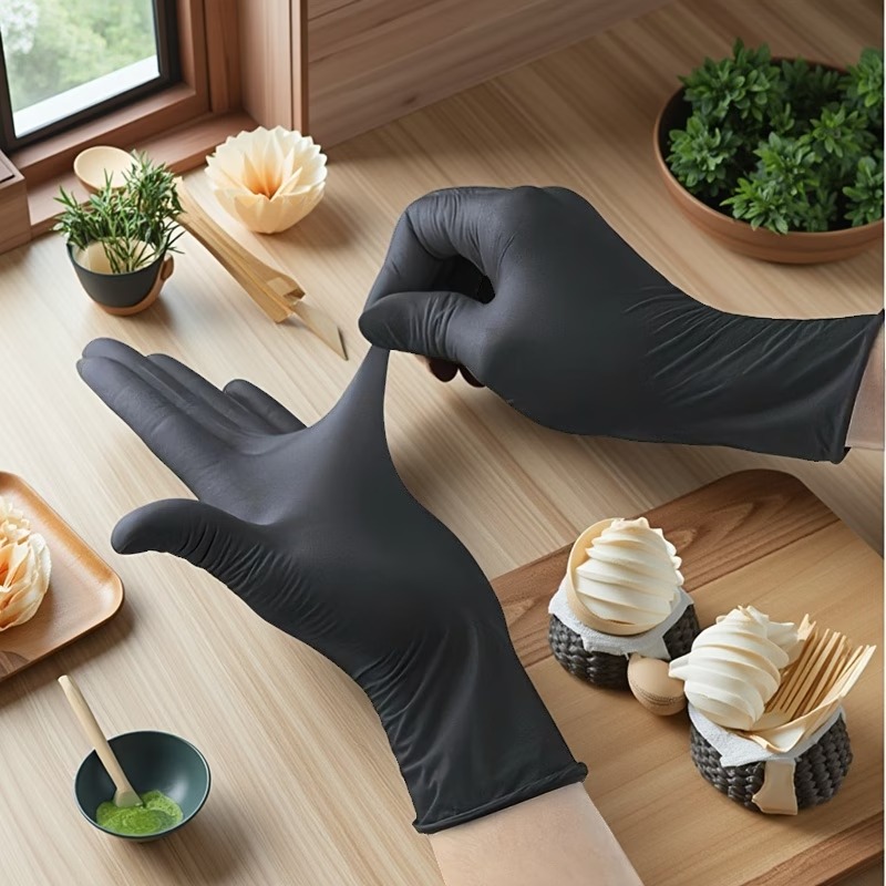 10/50/100 шт. черных одноразов – обзор и цена Nitrile Mechanic Glove