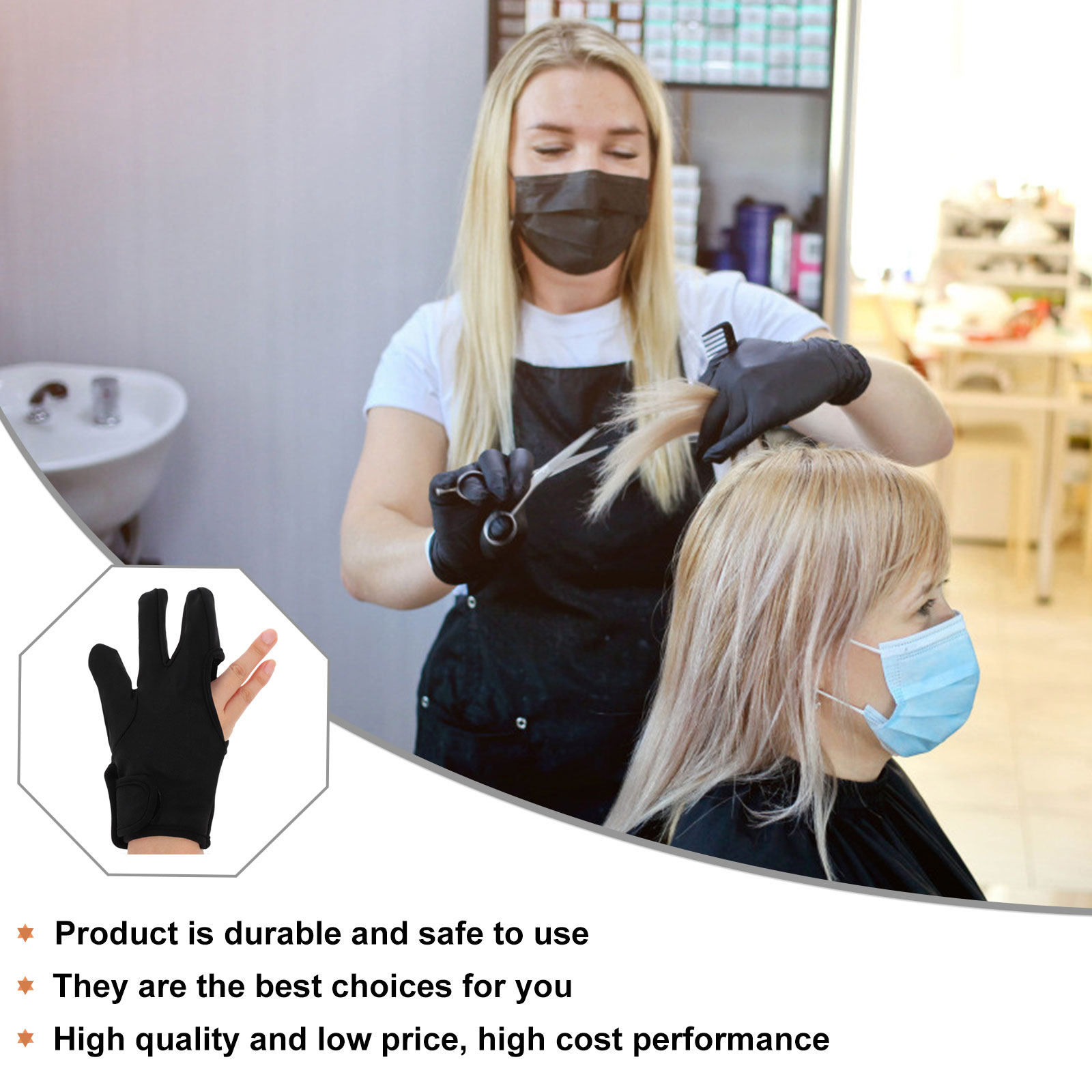 Перчатка парикмахерская с 3 па – обзор и цена Heat Resistant Glove